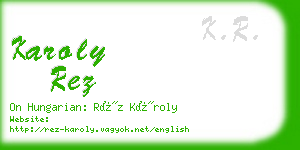 karoly rez business card